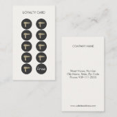 Haartrockner Loyalty Punch Card Treuekarte (Vorne/Hinten)