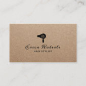 Haartrockner Minimalistisch Rustikale Drybar Visitenkarte (Vorderseite)