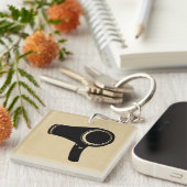 Haartrockner Retro Art Schlüsselanhänger (Vorderseite rechts)