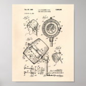 Haartrockner System 1960 Patent Art Old Peper Poster (Vorne)