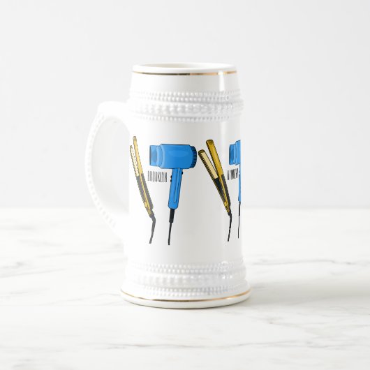 Haartrockner und Haarstreuer Bierglas (Vorderseite Links)