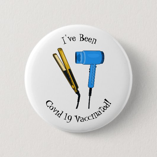 Haartrockner und Haarstreuer Button (Vorderseite)