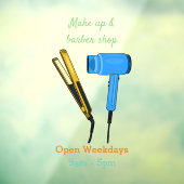 Haartrockner und Haarstreuer Fensteraufkleber (Blatt 3)