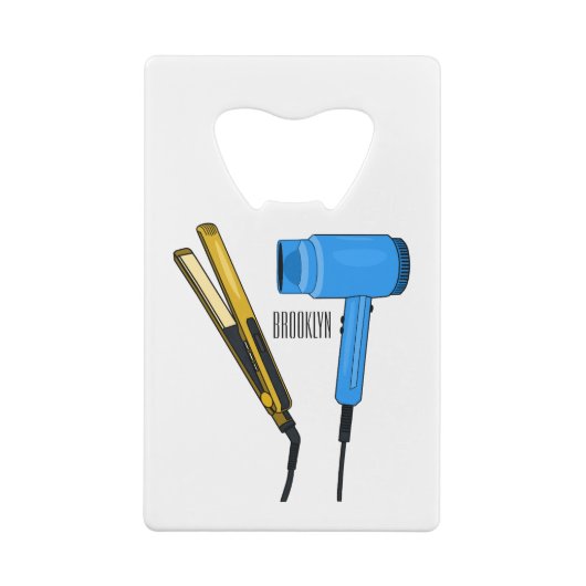 Haartrockner und Haarstreuer Geldbeutel Flaschenöffner (Rückseite)