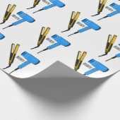 Haartrockner und Haarstreuer Geschenkpapier (Ecke)