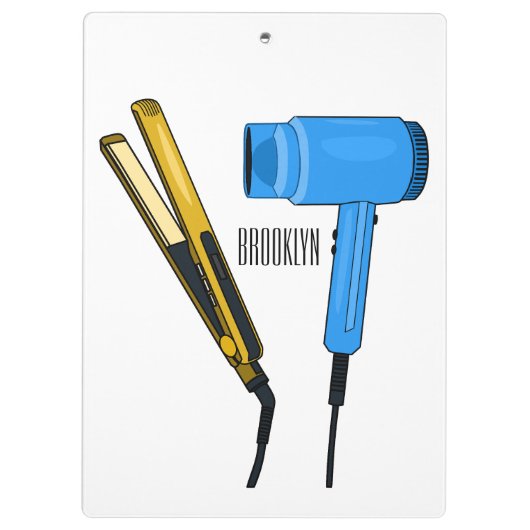 Haartrockner und Haarstreuer Klemmbrett (Rückseite)