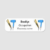 Haartrockner und Haarstreuer Namensschild (Vorderseite)