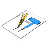 Haartrockner und Haarstreuer Notizblock (Linke Seite)