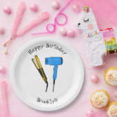 Haartrockner und Haarstreuer Pappteller (Party)