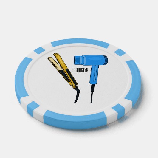 Haartrockner und Haarstreuer Pokerchips (Einzeln)