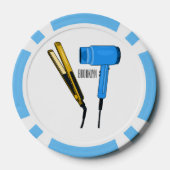 Haartrockner und Haarstreuer Pokerchips (Rückseite)