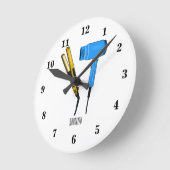 Haartrockner und Haarstreuer Runde Wanduhr (Winkel)