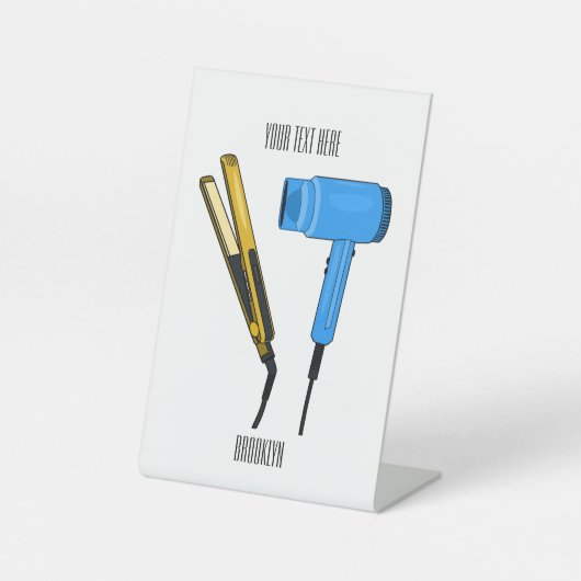 Haartrockner und Haarstreuer Sockelschild (Vorderseite)