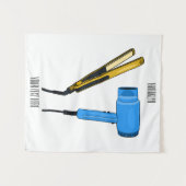 Haartrockner und Haarstreuer Wandteppich (Vorderseite (Horizontal))