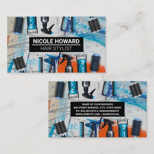 Haartrockner Visitenkarte (Vorne/Hinten)