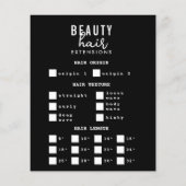 Haarverlängerung  Perücken-Bestellformular Haar-Br Flyer (Hinten)