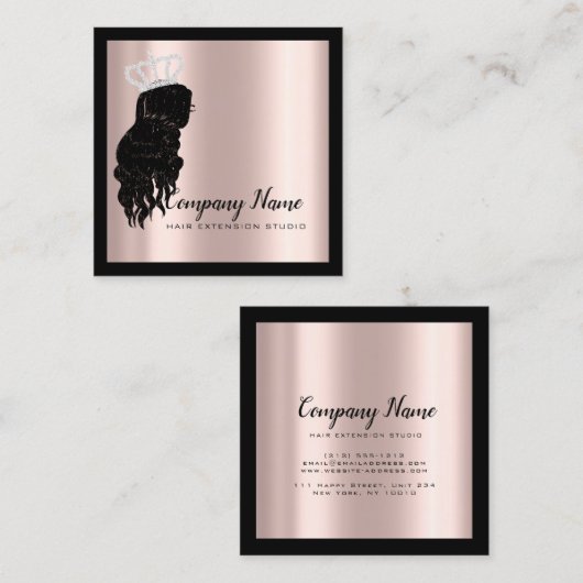 Haarverlängerung Rose Kronplatz Terminkarte (Vorne/Hinten)