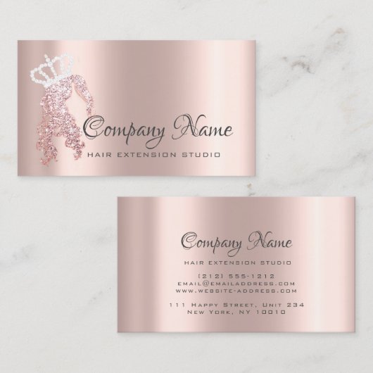 Haarverlängerung Rose Salon Locarno Terminkarte (Vorne/Hinten)