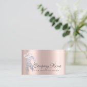 Haarverlängerung Rose Silver Crown Park Salon Terminkarte (Stehend Vorderseite)