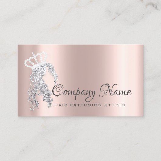 Haarverlängerung Rose Silver Crown Park Salon Terminkarte (Vorderseite)