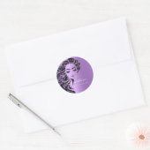 Haarverlängerung Stylist Makeup Eyelash Lila Lash Runder Aufkleber (Umschlag)