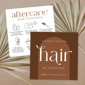 Haarverlängerungen Nachsorge Modernes Boho Terraco Quadratische Visitenkarte