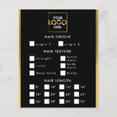 Haarverlängerungen  Perücken-Bestellformular Haar  Flyer (Hinten)