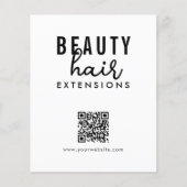 Haarverlängerungen Perücken-Bestellformular Haar- Flyer (Vorne)