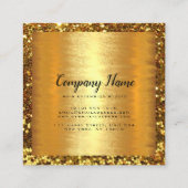 Haarverlängerungshaar Diamond Gold Square Glitzer Terminkarte (Rückseite)