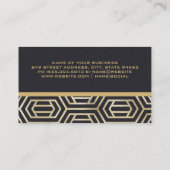 Haarwerkzeug | Leder | Gold Modern Geometric Visitenkarte (Rückseite)