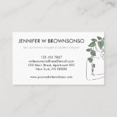 Haarzubehör botanisch-floral visitenkarte (Rückseite)