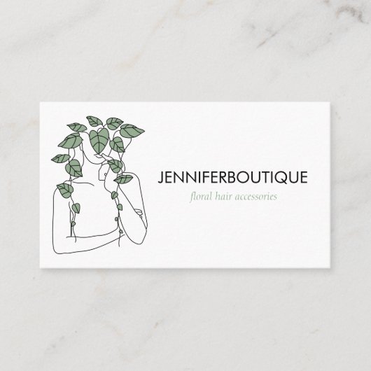 Haarzubehör botanisch-floral visitenkarte (Vorderseite)