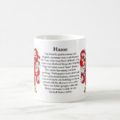 Haase, der Ursprung, die Bedeutung und das Wappen Kaffeetasse (Mittel)