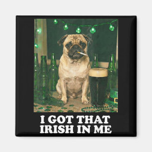 Hab das Irische in der Mops-Party 2026 St. Patrick Magnet