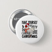 Hab dir ein fröhliches gluckendes Weihnachtsküken  Button (Vorne & Hinten)