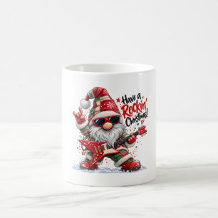 Hab ein rockiges Weihnachten Gitarren-Gnom Kaffeetasse