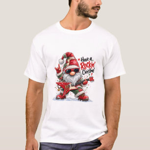 Hab einen rockigen Weihnachts-Gitarren-Gnom T-Shirt