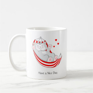 Hab einen schönen Tag süße Kätzchen Katze Kaffeetasse