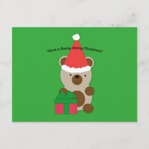 Hab einen sehr frohen Weihnachtsbär Feiertagspostkarte