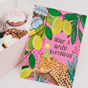 Hab Geburtstag wie ein Wilder Leopard Zitronen Dsc Karte