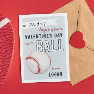 "Hab Spaß" Baseball Valentinstagskarte Einladung
