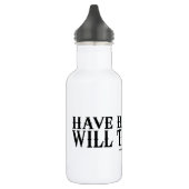 Habacon Will Travel Edelstahlflasche (Links)