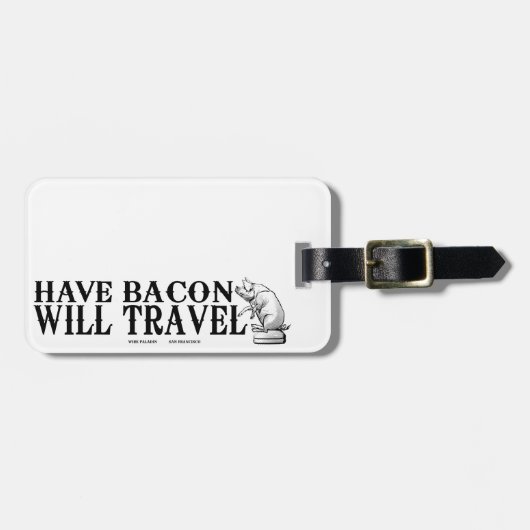 Habacon Will Travel Gepäckanhänger (Vorderseite horizontal)