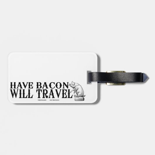 Habacon Will Travel Gepäckanhänger (Rückseite horizontal)