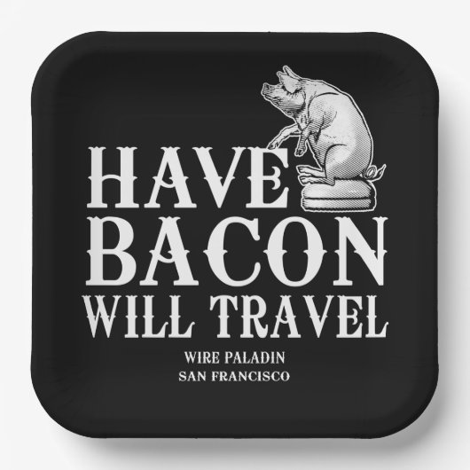 Habacon Will Travel Pappteller (Vorderseite)