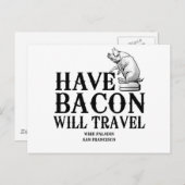Habacon Will Travel Postkarte (Vorne/Hinten)