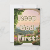 Habakkuk 2:3 KJV Bible Verse Pic Greeting Card Karte (Rückseite)
