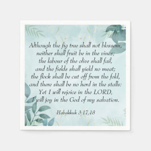 Habakkuk 3:17,18 serviette