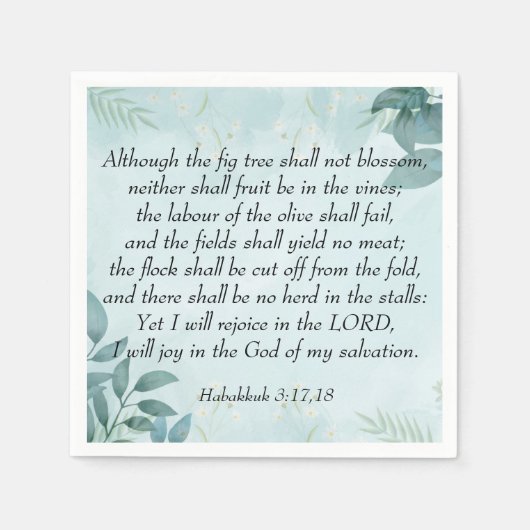 Habakkuk 3:17,18 serviette (Vorderseite)