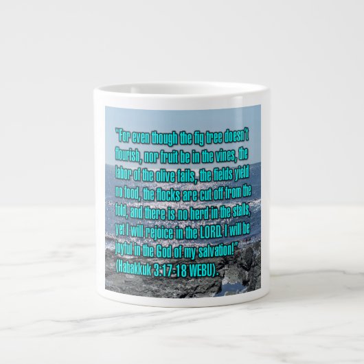 Habakkuk 3:17-18 WEBU-Tasse Jumbo-Tasse (Vorderseite)